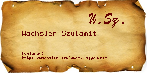 Wachsler Szulamit névjegykártya